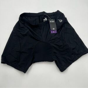 Beroy Mens XL Black Cycling Shorts 3D Padded Bike Liners Silicone Grippers NEW